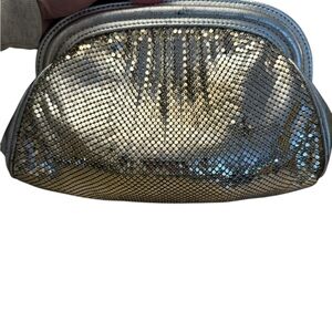 Whiting & Davis Silver Mesh Cosmetic Bag